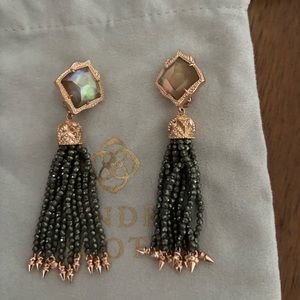 Kendra Scott Misha Tassel Earrings brown Mother of Pearl